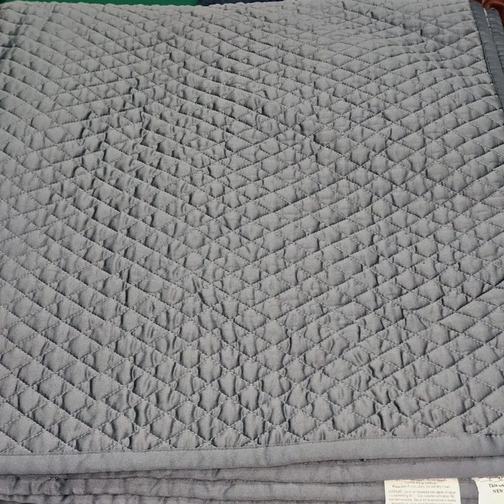 Signature Mini Diamond Design by Ashley Dietrick Blue Queen Quilt Only